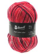 Wol Annell Super Extra Color - 2916 Rood, Hobby en Vrije tijd, Nieuw