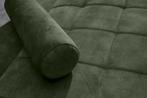 Moderne slaapbank COUTURE 196cm groene microvelours 3-zits, Ophalen of Verzenden, Nieuw