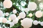 Verlichte LED lampionnen witte lampion bruiloft decoratie, Hobby en Vrije tijd, Feestartikelen, Nieuw, Versiering, Ophalen of Verzenden
