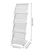 4-Laags Brochurestandaard – Metaal Tijdschriftenrek Opvouwba, Huis en Inrichting, Kasten | Boekenkasten, Verzenden, Nieuw