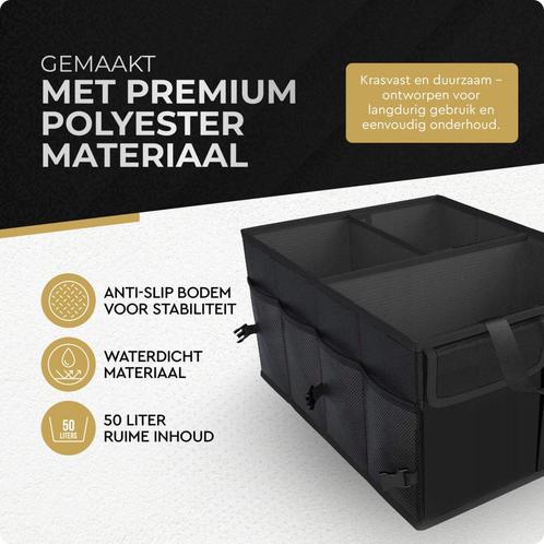 Lukardie® Kofferbak Organizer Auto - Opbergbox 50L - Zwart, Auto diversen, Kofferbakmatten, Nieuw, Verzenden