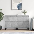vidaXL Dressoirs 2 st bewerkt hout betongrijs, Huis en Inrichting, Kasten | Dressoirs, Verzenden, Nieuw, Overige houtsoorten