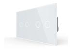 Livolo | Wit | 2+2 | Touch Dimmer Schakelaar, Ophalen of Verzenden, Nieuw, Schakelaar