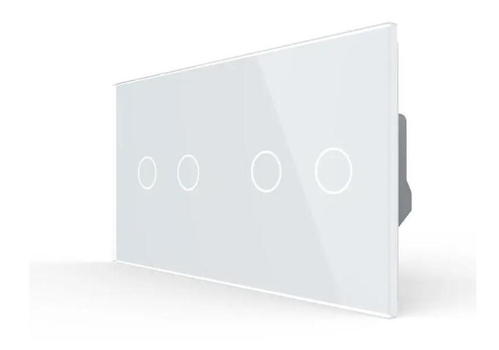 Livolo | Wit | 2+2 | Touch Dimmer Schakelaar, Doe-het-zelf en Verbouw, Elektra en Kabels, Schakelaar, Nieuw, Ophalen of Verzenden