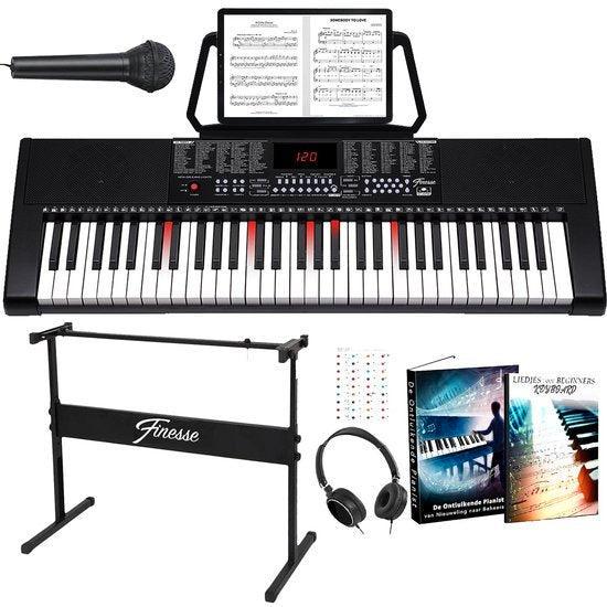 2dekans | Finesse Keyboard Piano - Verlichting - Statief &, Muziek en Instrumenten, Piano's, Zo goed als nieuw, Ophalen of Verzenden