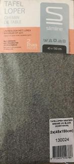 Tafelloper Slimline Western Uni-Black (2x), Huis en Inrichting, Keuken | Textiel, Nieuw