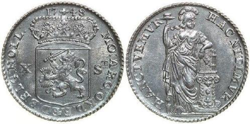 Holland 1581-1795 Ar 10 Stuiver 28mm Dated 1748, Postzegels en Munten, Munten | Europa | Niet-Euromunten, Verzenden