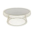 *WOONWINKEL* Kare Design Lisboa Cream Ronde Salontafel Beige, Huis en Inrichting, Tafels | Salontafels, Verzenden, Nieuw