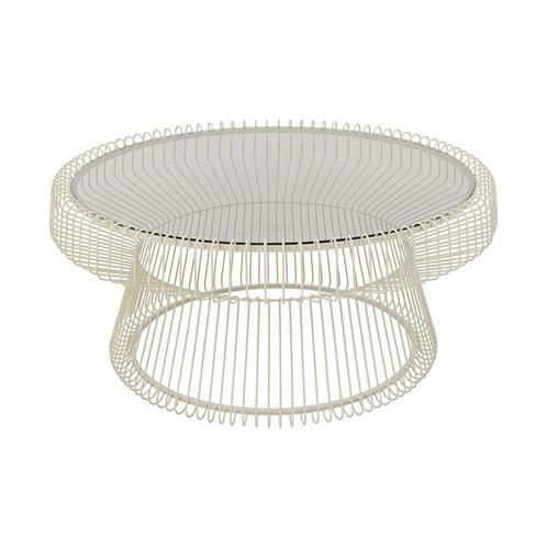 *WOONWINKEL* Kare Design Lisboa Cream Ronde Salontafel Beige, Huis en Inrichting, Tafels | Salontafels, Nieuw, Verzenden