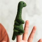 Vingerpoppetje Wolvilt - Dinosaurussen Brontosaurus Groen -, Ophalen of Verzenden, Nieuw