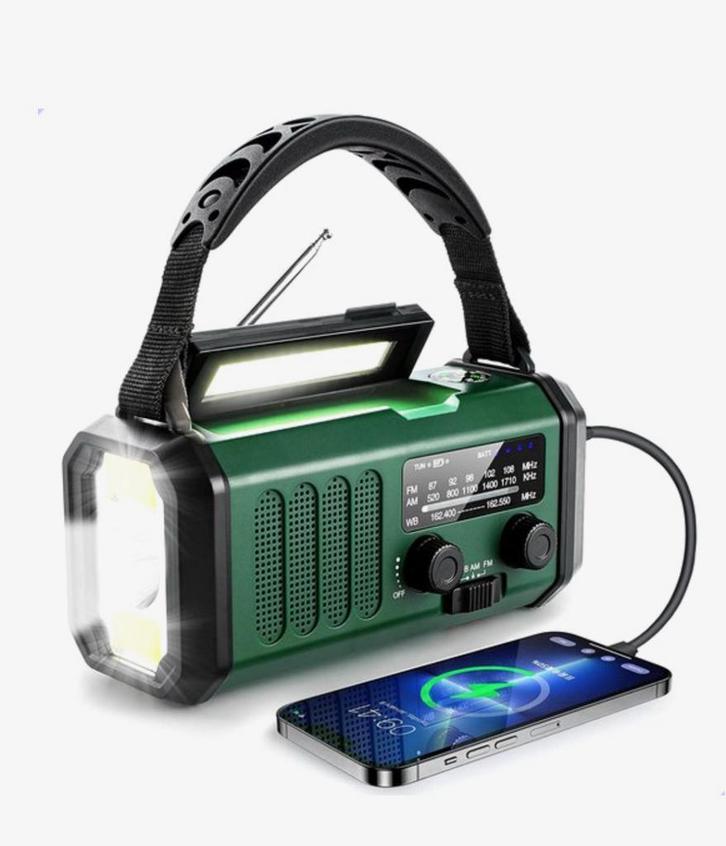 Noodradio- powerbank 20.000 mAh - noodpakket- zaklamp- solar, Hobby en Vrije tijd, Overige Hobby en Vrije tijd, Nieuw, Verzenden