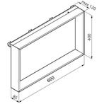 Planchet Novellini Kuadra voor Douchewand 40x60x12 cm Mat, Ophalen of Verzenden, Nieuw