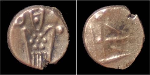 1658-1795ad India Dutch Voc company Av fanam goud, Postzegels en Munten, Munten | Europa | Niet-Euromunten, Verzenden