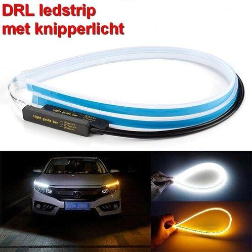 LED Drl strip wit met oranje loop knipperlicht 60cm Ip67, Auto diversen, Auto-accessoires, Verzenden