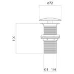 Wastafel Afvoerplug Differnz Always Open 10 cm Mat Chroom, Ophalen of Verzenden, Nieuw