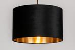 Rietveld Hanglampen - Zwart, Goud - Stof, Metaal, Huis en Inrichting, Lampen | Hanglampen, Verzenden, Nieuw