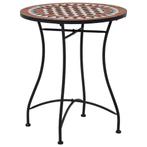 vidaXL Bistrotafel mozaïek 60 cm keramiek bruin, Tuin en Terras, Verzenden, Nieuw