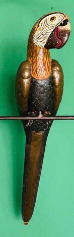 Eduardo Artesanias - Figuur - Parrot on Hanging Ring - 76 cm