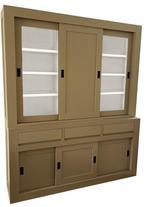 Buffetkast grijsbeige - wit Schagen 180cm dichte middendeur, Ophalen of Verzenden, Nieuw