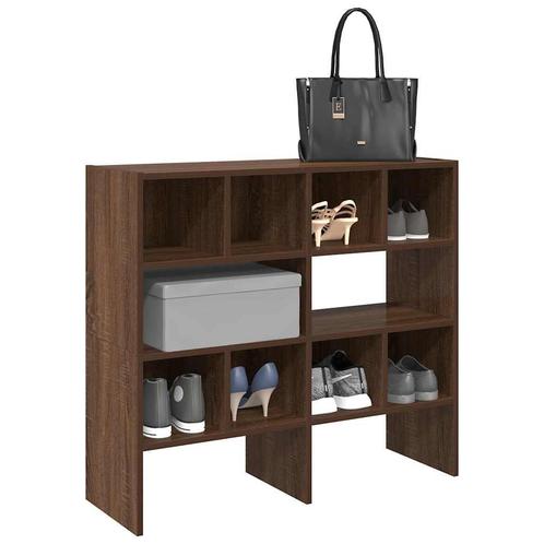 vidaXL Schoenenrekken 2 st stapelbaar 89,5x30x40 cm bruin, Kleding | Dames, Kledingrekken, Nieuw, Verzenden