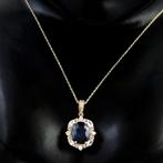 Hanger - 14 karaat Geel goud - 3.55ct. tw. Saffier - Saffier