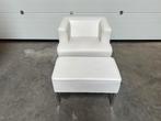 Wit leren fauteuil | Satelliet | 80 stuks | stoel | sofa, Minder dan 150 cm, Gebruikt, Leer, Eenpersoons