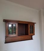 Kast - Hout, Geslepen glas, Messing - Amsterdamse School?