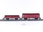 Schaal H0 Fleischmann 5011 & 5205 set van 2 goederenwagen..., Gelijkstroom, Fleischmann, Overige typen, Ophalen of Verzenden