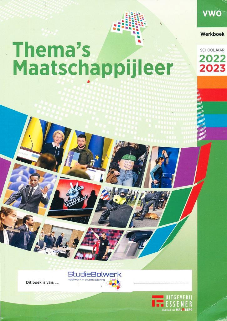Themas Maatschappijleer VWO Werkboek, Boeken, Schoolboeken, Nieuw, Verzenden