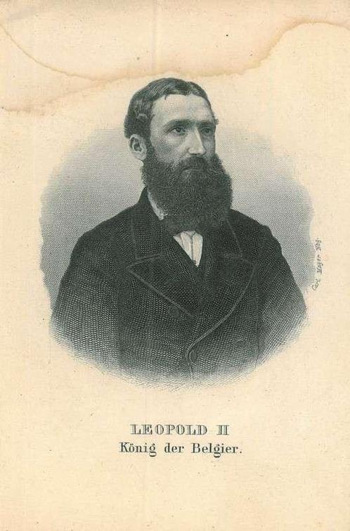 Portrait of Leopold II of Belgium, Antiek en Kunst, Kunst | Etsen en Gravures