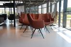 6 x Gealux Miami / Sanne eetkamerstoel  leer bruin draaipoot, Bruin, Nieuw, Leer, Vijf, Zes of meer stoelen