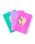 HEMA Schriften A6 gelinieerd ijsjes - 3 stuks, Verzenden, Nieuw