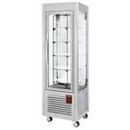 Panoramische vitrine, 5 draaiende plateaus, 360 lt, rvs. | D, Verzenden