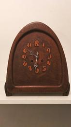 Amsterdamse School pendule klok - Art Deco eiken- coromandel, Antiek en Kunst, Antiek | Klokken