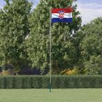 vidaXL Vlag met vlaggenmast Kroatië 6,08 m aluminium, Diversen, Vlaggen en Wimpels, Verzenden, Nieuw