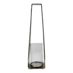 Lantaarn modern zilver h78 d20x16cm, Verzenden, Nieuw