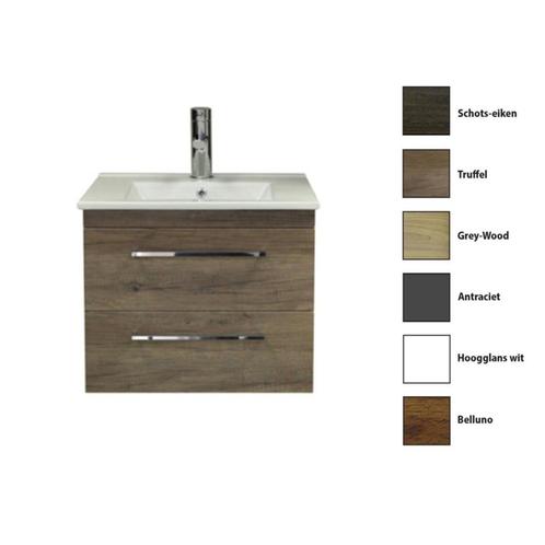 Badkamermeubelset Sanicare Q6 Twee Laden Chromen Greep 60 cm, Doe-het-zelf en Verbouw, Sanitair, Bad, Nieuw, Chroom, Ophalen of Verzenden