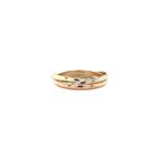 Tricolour gouden ring 14 krt
