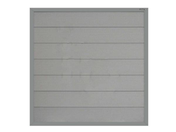 Veiling - 4x Composiet scherm met vast frame 180x180cm grijs, Tuin en Terras, Schuttingen