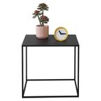 Console tafel sidetable metaal 50x55x55 cm zwart mat