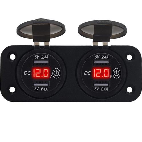 ProRide 12V USB Stopcontact 4 Poorten met, Doe-het-zelf en Verbouw, Elektra en Kabels, Nieuw, Verzenden