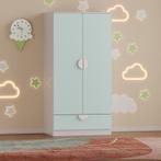 Kinderkast Sandnes kledingkast 123x60x40 cm wit en mintgroen, Huis en Inrichting, Kasten | Kledingkasten, Verzenden, Nieuw