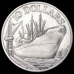 Singapore. 10 Dollars 1976 - Barco - 10º aniversario de la