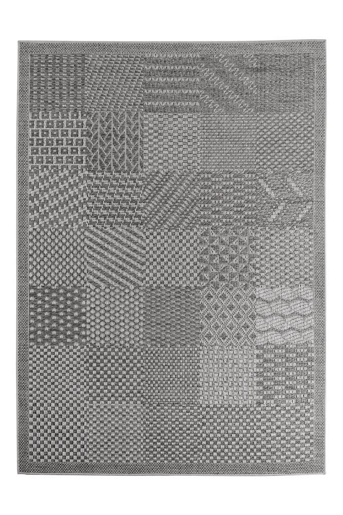 Buitenkleed | Ibiza | Patchwork | Grijs | 120x170 cm, Huis en Inrichting, Stoffering | Tapijten en Kleden, Verzenden