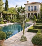 Beeld, XXL Bronze Mercury - 193 cm - Brons, Antiek en Kunst