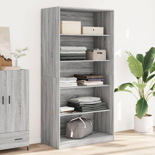 vidaXL Kledingkast 100x50x200 cm bewerkt hout grijs sonoma, Huis en Inrichting, Kasten | Kledingkasten, Nieuw, Verzenden