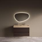 Badmeubelset Riga Travertin met Wastafel 100 cm Bruin Eiken, Ophalen of Verzenden, Nieuw, Bad