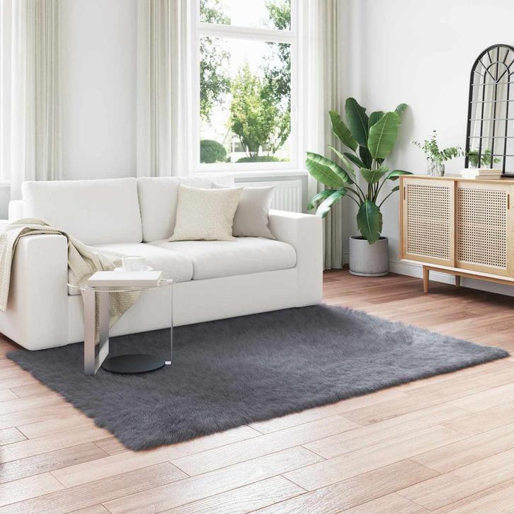 vidaXL Nep Schapenvacht Tapijt Tafalla Antraciet 160 x 230, Huis en Inrichting, Stoffering | Tapijten en Kleden, Nieuw, Verzenden