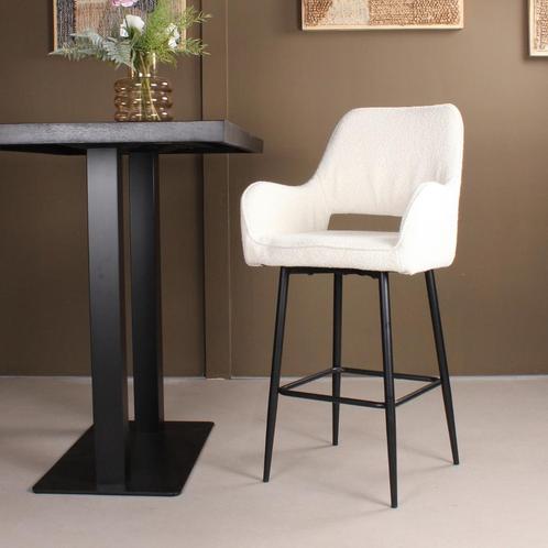 Lenon barkruk boucle 2.0 - 65 cm - ivoor, Huis en Inrichting, Stoelen, Nieuw, Ophalen of Verzenden
