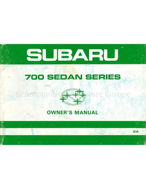 1982 SUBARU 700 SEDAN INSTRUCTIEBOEKJE ENGELS, Auto diversen, Handleidingen en Instructieboekjes